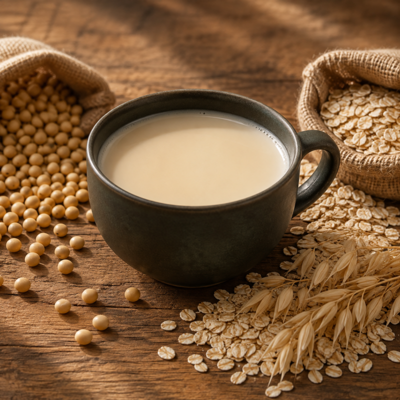 Soy and oat plant-based beverages by CAROMA